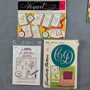 Vogart 294 Iron on Embroidery Transfer Script Alphabet Kitchen Design Simplicity